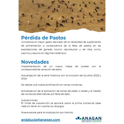 Seguro de COMPENSACION POR LA PERDIDA DE PASTOS ANAGAN
