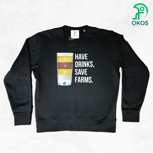 SUDADERA OKOS «HAVE DRINKS. SAVE FARMS»