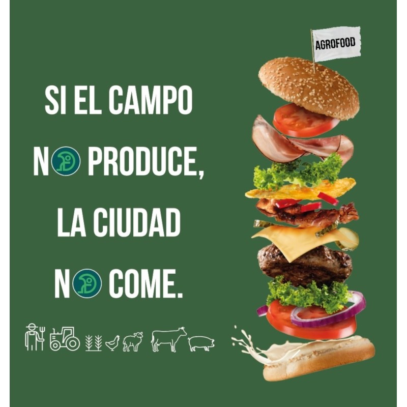 SUDADERA OKOS «SI EL CAMPO NO PRODUCE, LA CIUDAD NO COME.»