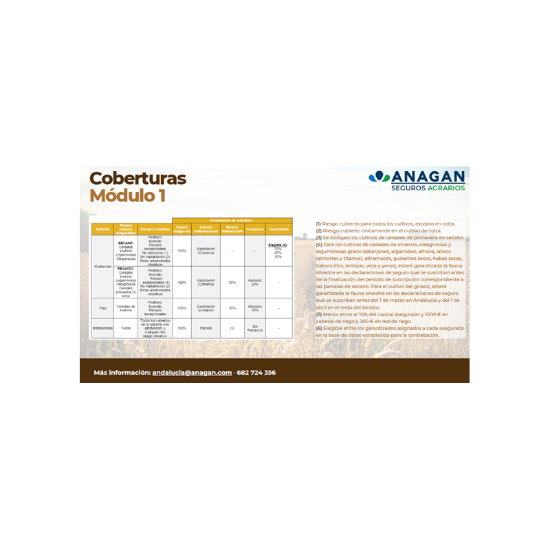 Seguro de CULTIVOS HERBACEOS