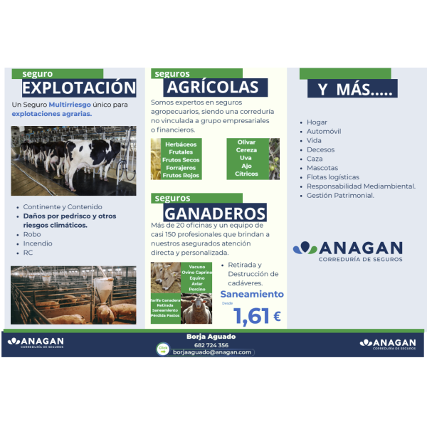 Seguros ANAGAN  - ESPECIFICOS  para AGRICULTORES y GANADEROS 2