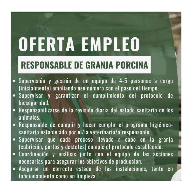 Responsable de granja porcina