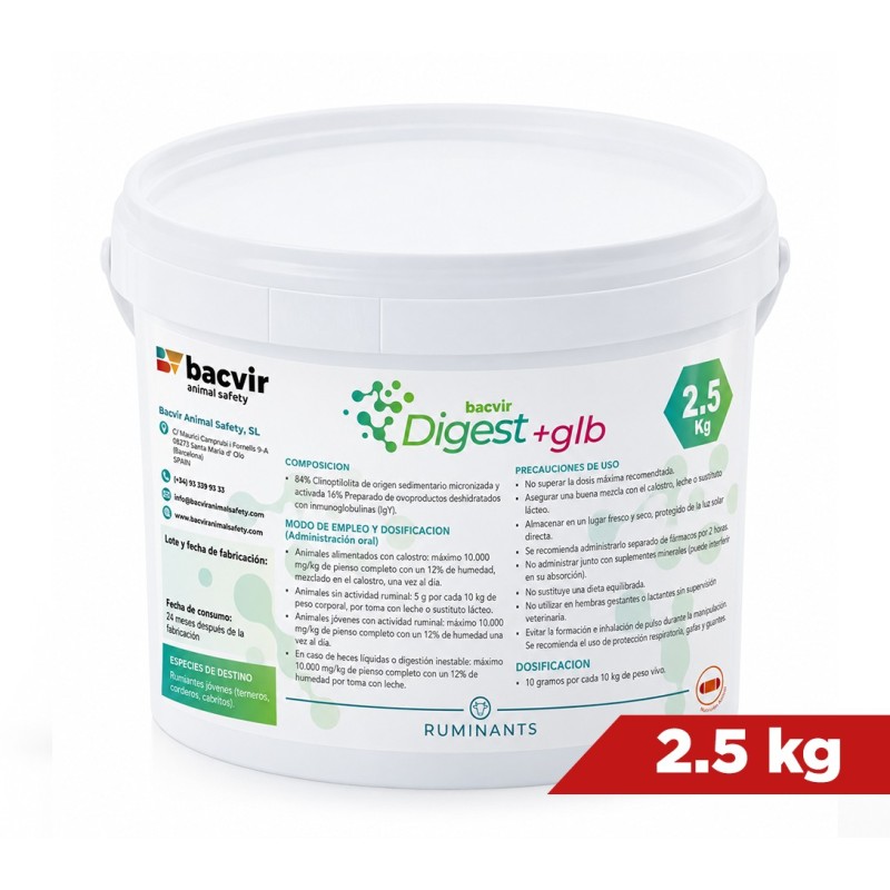 BACVIR DIGEST RUMINANT + glb | Apoyo Digestivo para Rumiantes Jóvenes